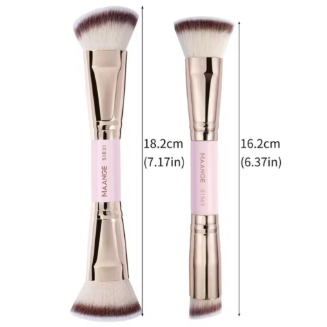 MAANGE 2-Piece Duo-End Foundation Brush Set