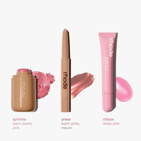 RHODE ブラッシュ　リップ　リップシェイプ 　3セット The Rhode Skin The Edits Blush + Lip Trio – Roxy Wraps