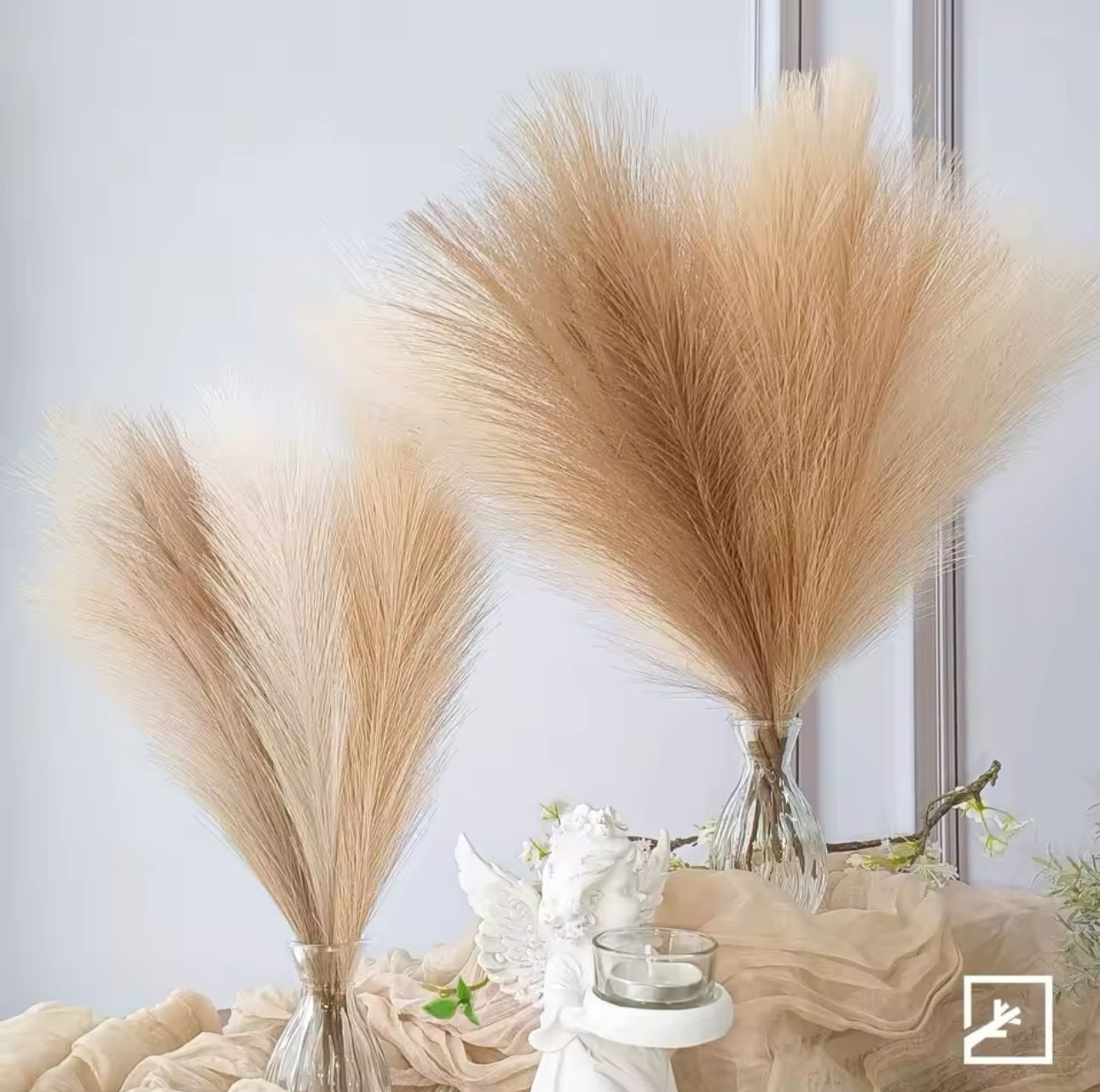 6PCS Artificial Pampas Grass Stems for Home Decor, Wedding & DIY Floral Arrangements