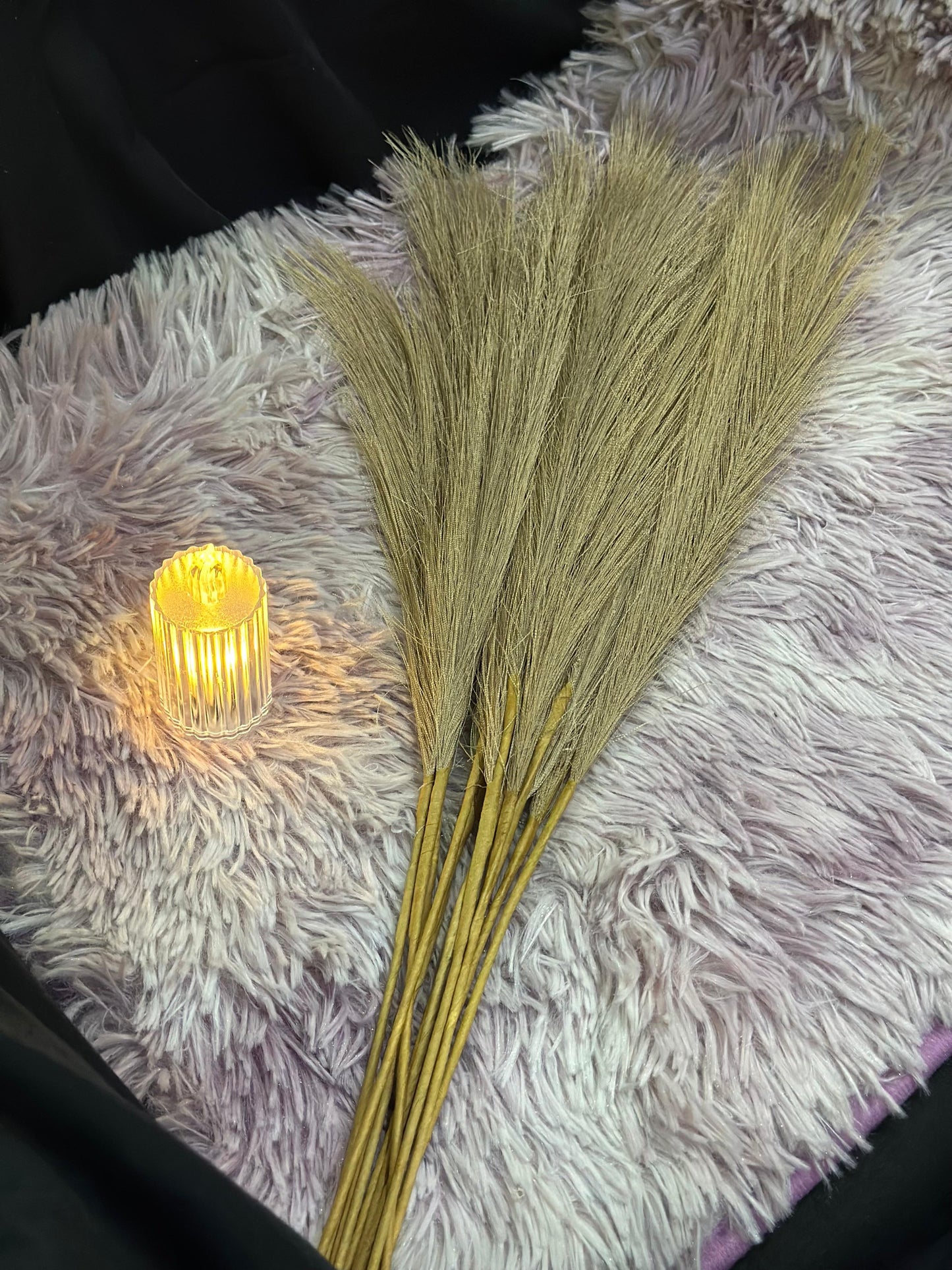 6PCS Artificial Pampas Grass Stems for Home Decor, Wedding & DIY Floral Arrangements